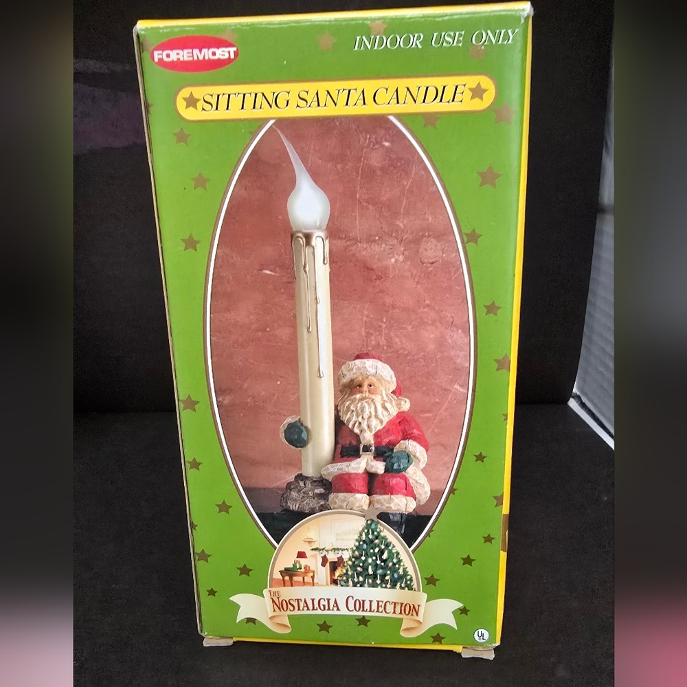 Sitting Santa candle